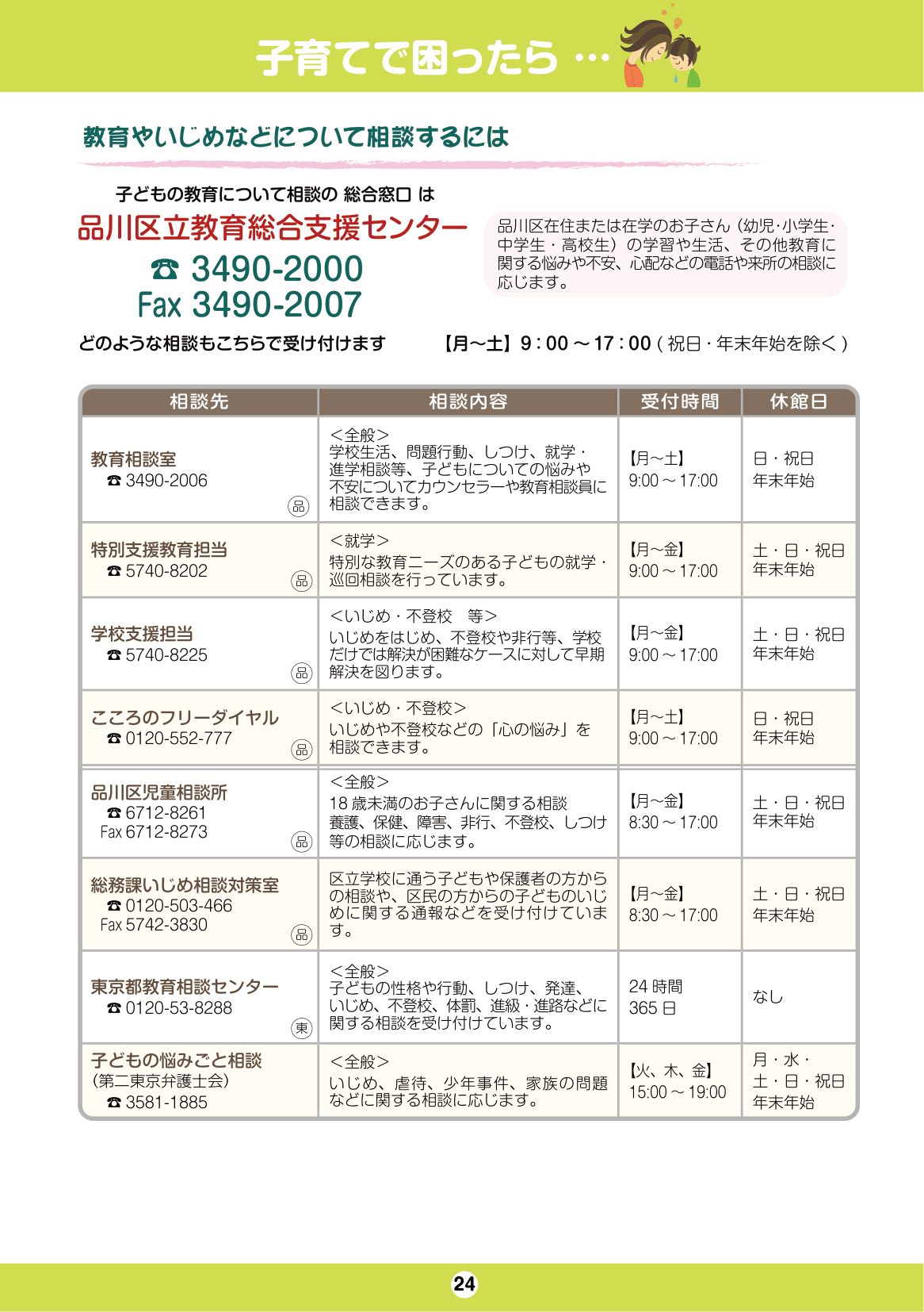 しながわ子育てサポートブック-1年生-4年生 ページ26