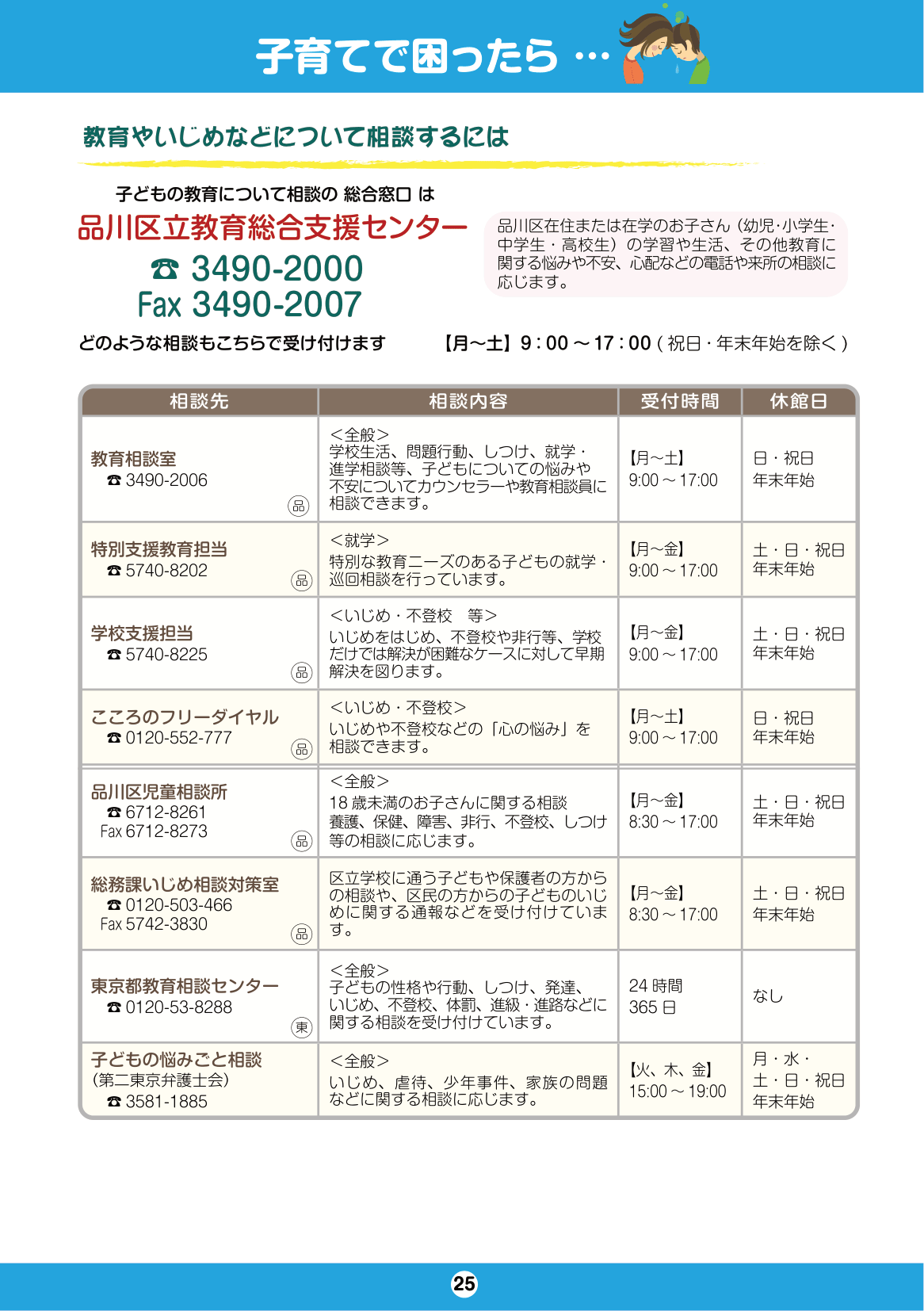 しながわ子育てサポートブック5年生-7年生 ページ27